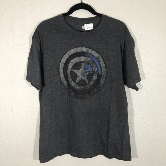 Marvel NWT Captain America Logo S/S Graphic Tee - Picture 1 of 7